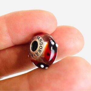 Pandora Ladybug Charm Murano Glass